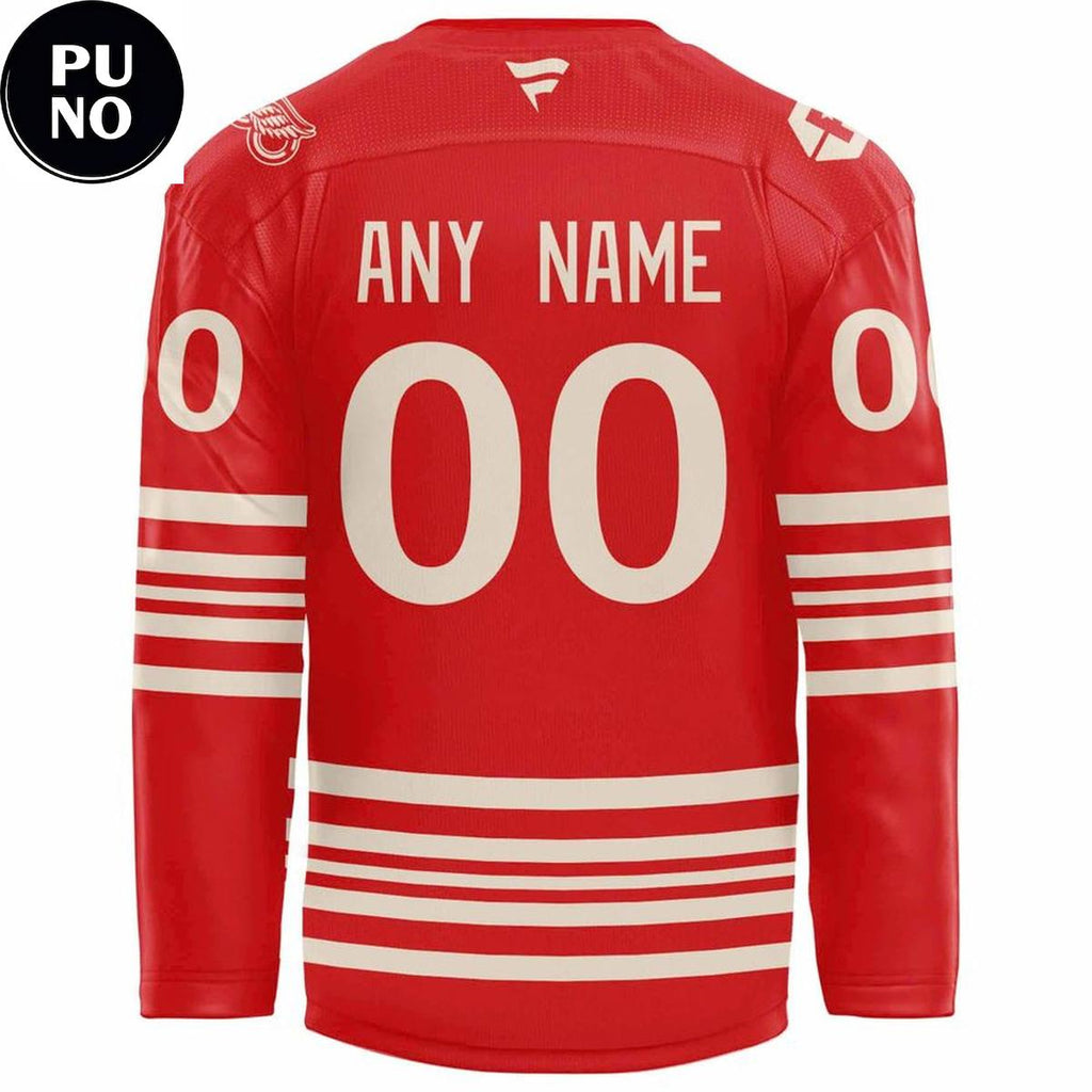 Detroit Red Wings 100th Anniversary Personalized Hockey Jersey