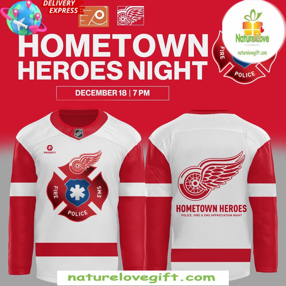 Detroit Red Wings Hockey Jersey Hometown Heroes Night Special