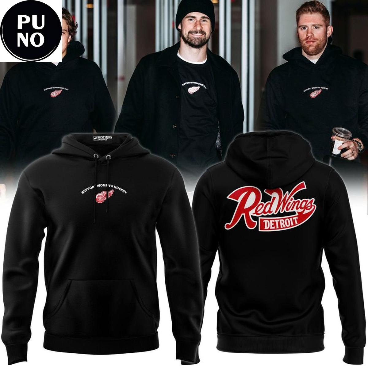 Detroit Red Wings Support Women’s Hockey 2026 Hoodie T-Shirt