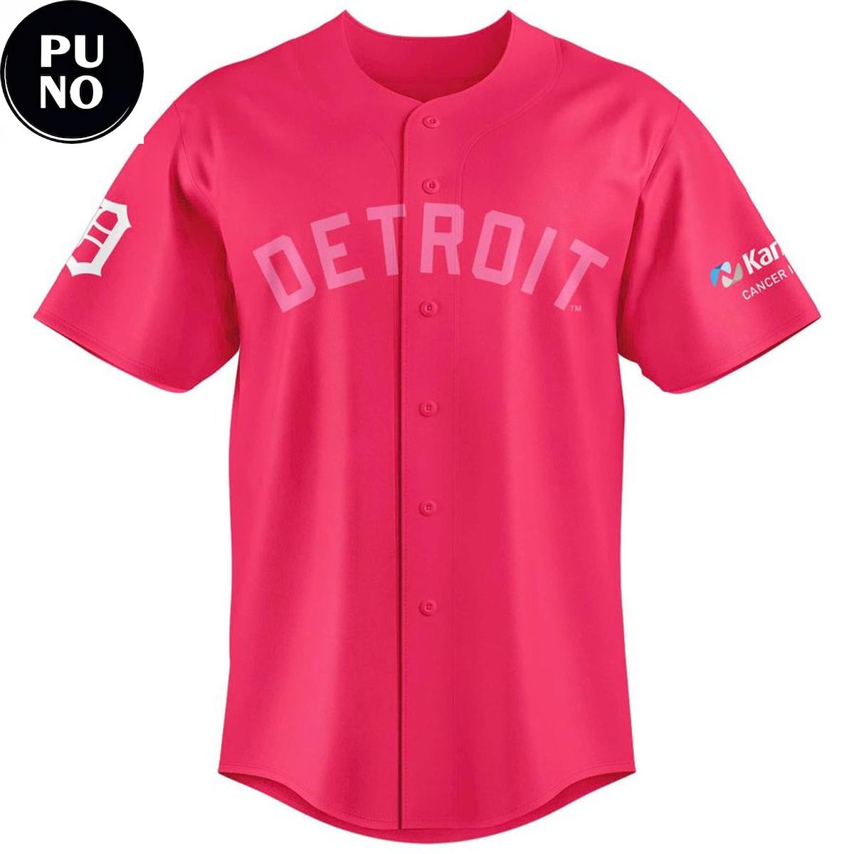 Detroit Tigers Pink Out the Park 2026 Personalized Baseball Jersey