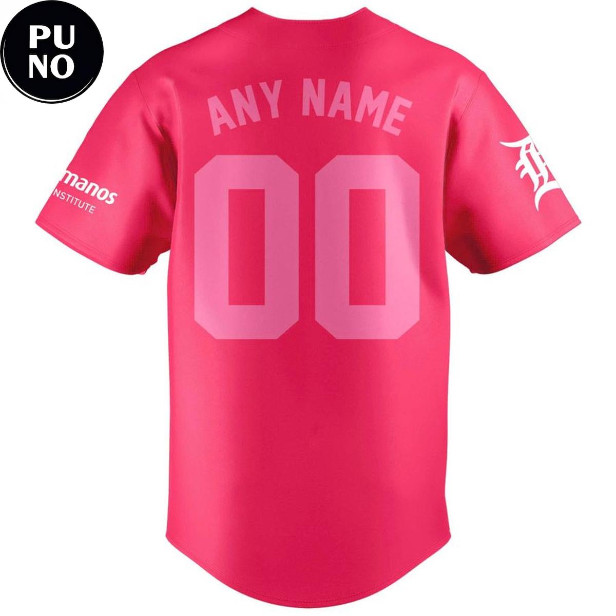 Detroit Tigers Pink Out the Park 2026 Personalized Baseball Jersey