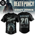 Detroit Tigers X Death Punch 20th Anniversary World Tour 2026 Baseball Jersey