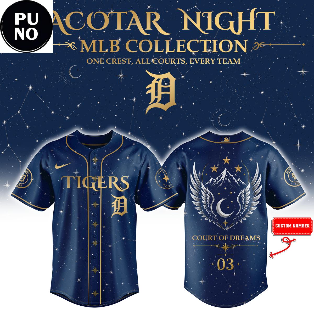 Detroit Tigers x Acotar Night 2026 Personalized Baseball Jersey