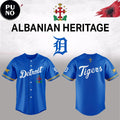 Detroit Tigers x Albanian Heritage Night 2026 Baseball Jersey