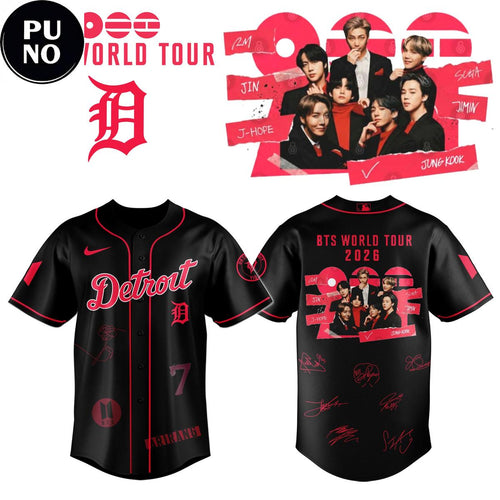 Detroit Tigers x BTS World Tour 2026 Baseball Jersey