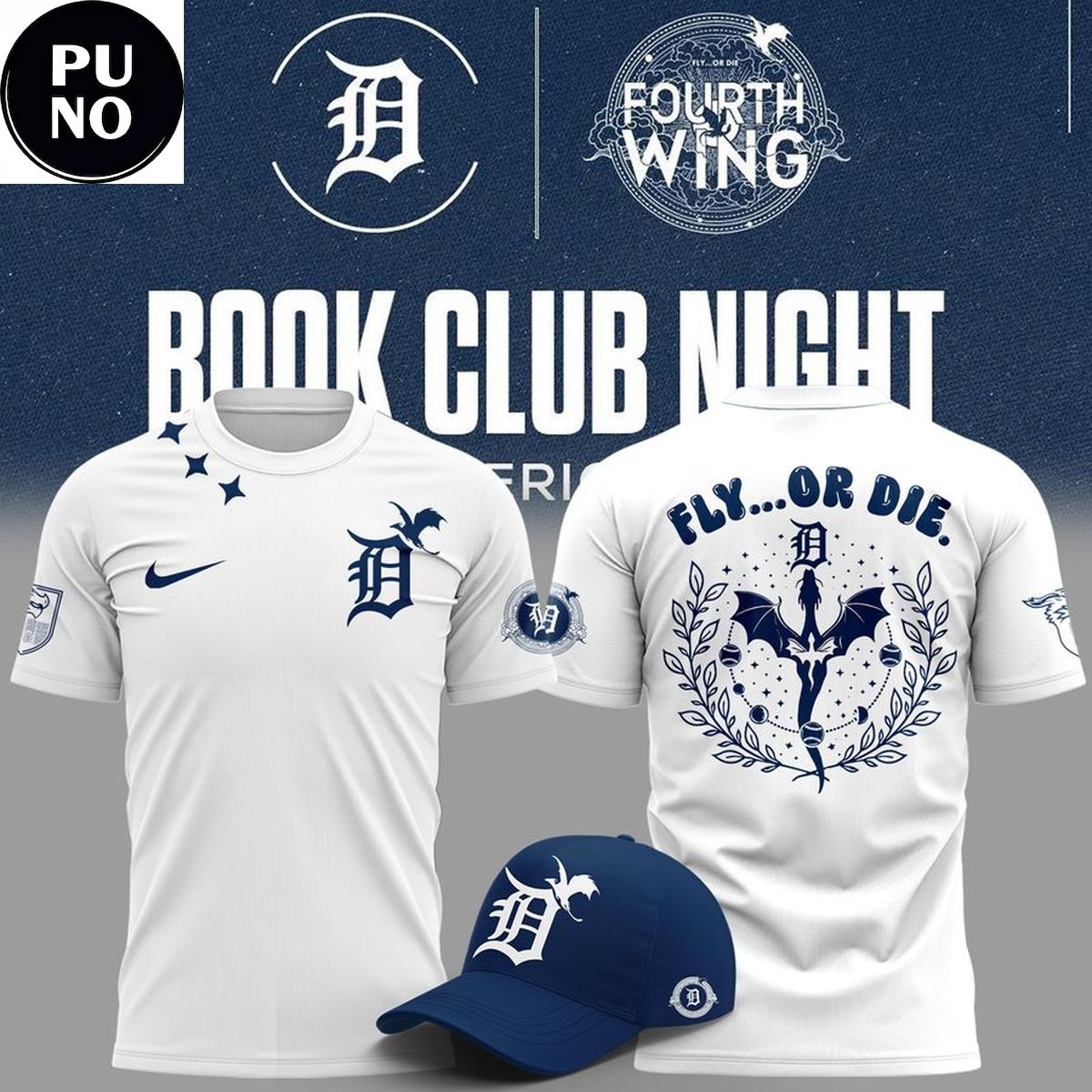 Detroit Tigers x Book Club Night 2026 Fourth Wing Hoodie T-Shirt