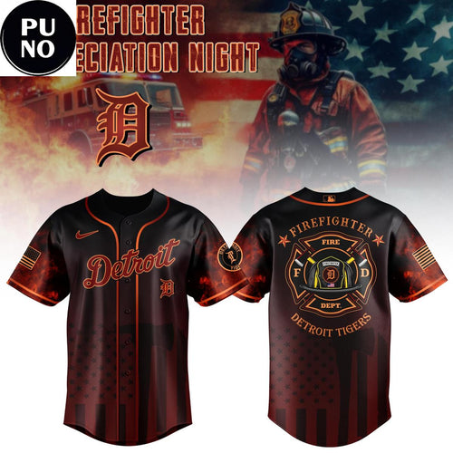 Detroit Tigers x Firefighter Appreciation Night 2026 Baseball Jersey