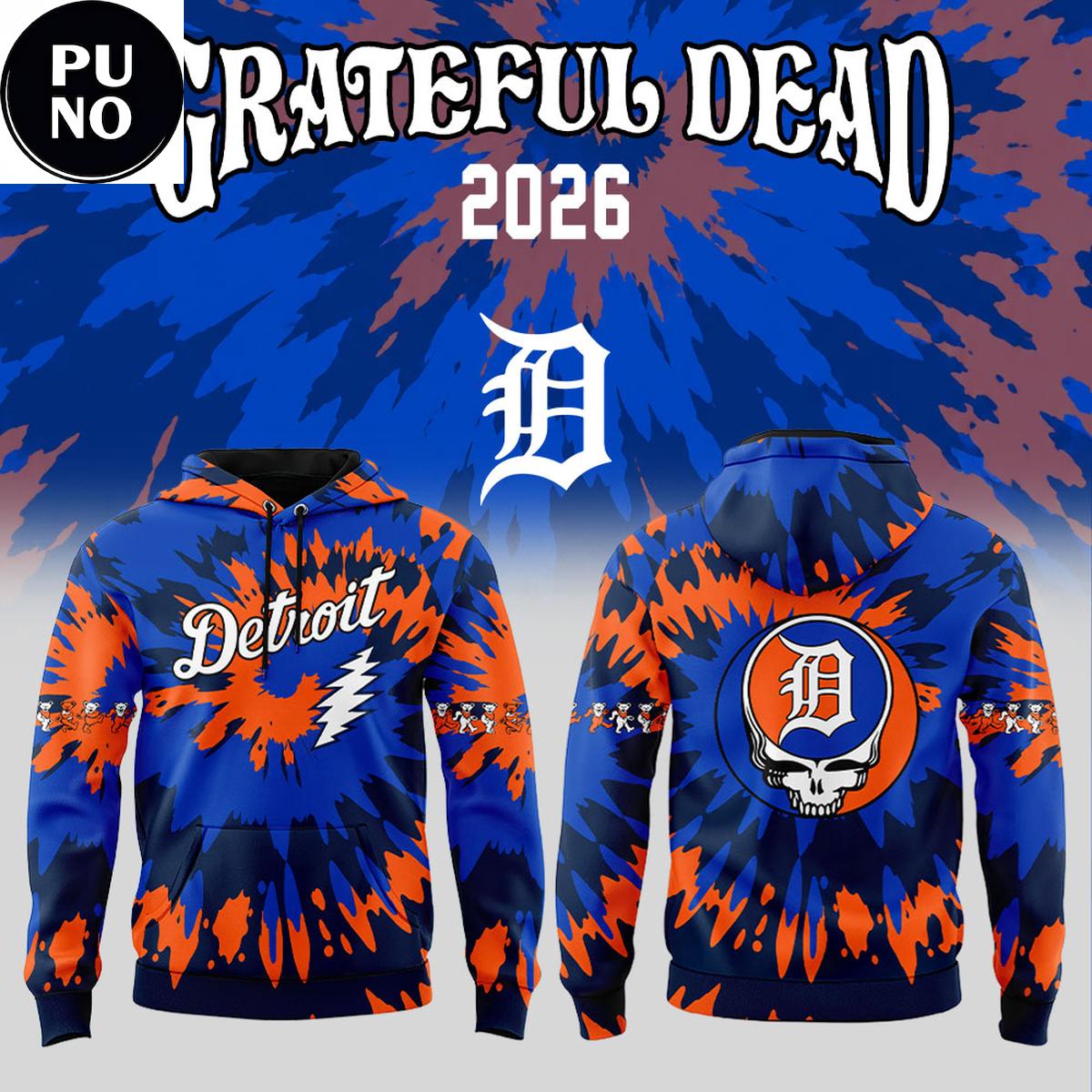 Detroit Tigers x Grateful Dead Night 2026 Hoodie