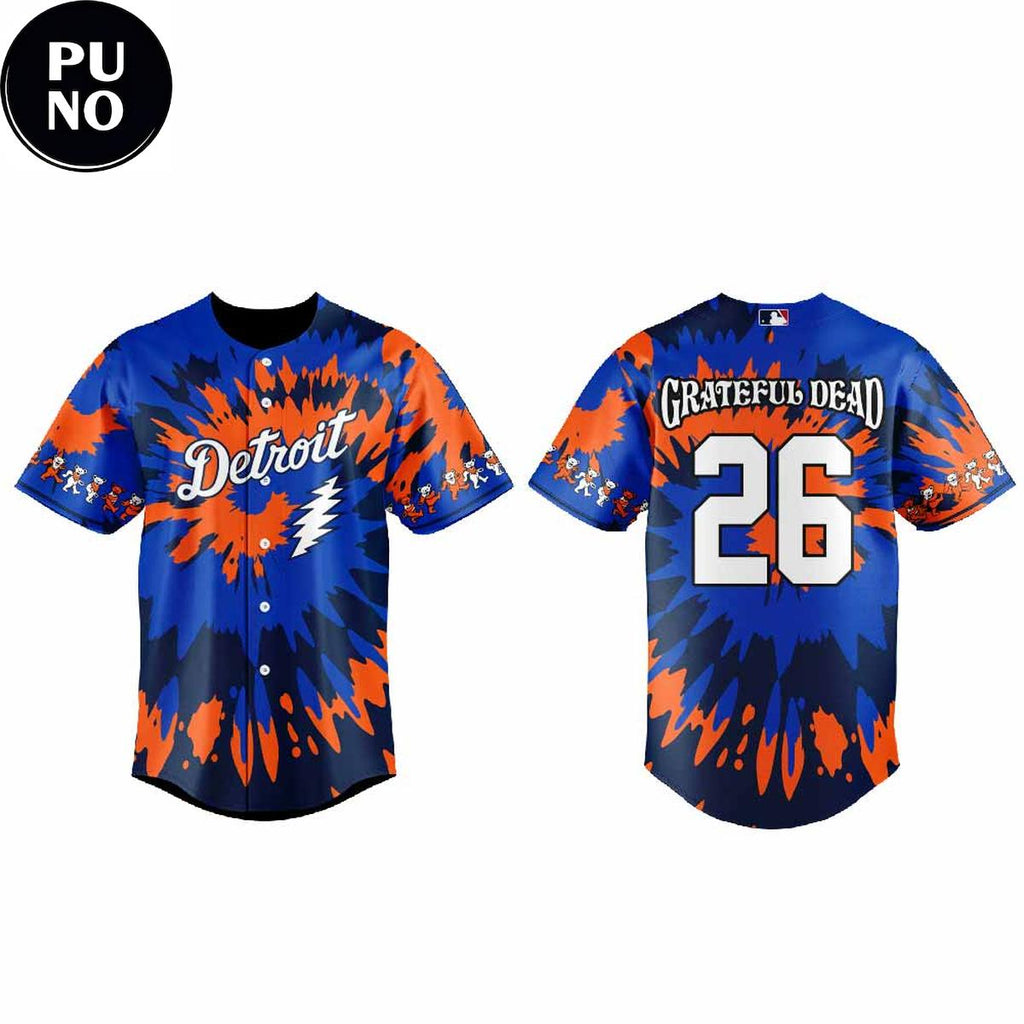 Detroit Tigers x Grateful Dead Night 2026 Personalized Baseball Jersey