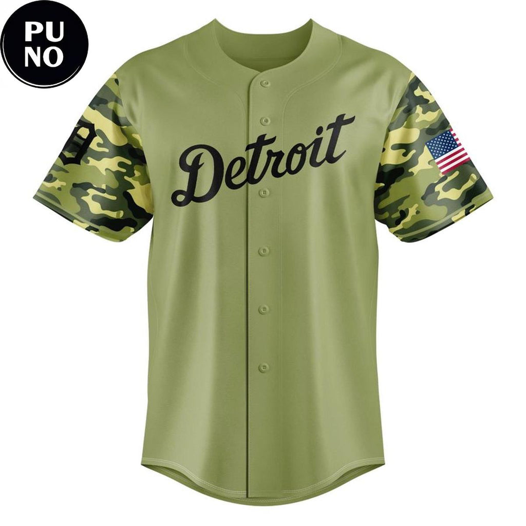Detroit Tigers x Military Appreciation Night 2026 Personalized Baseball Jersey