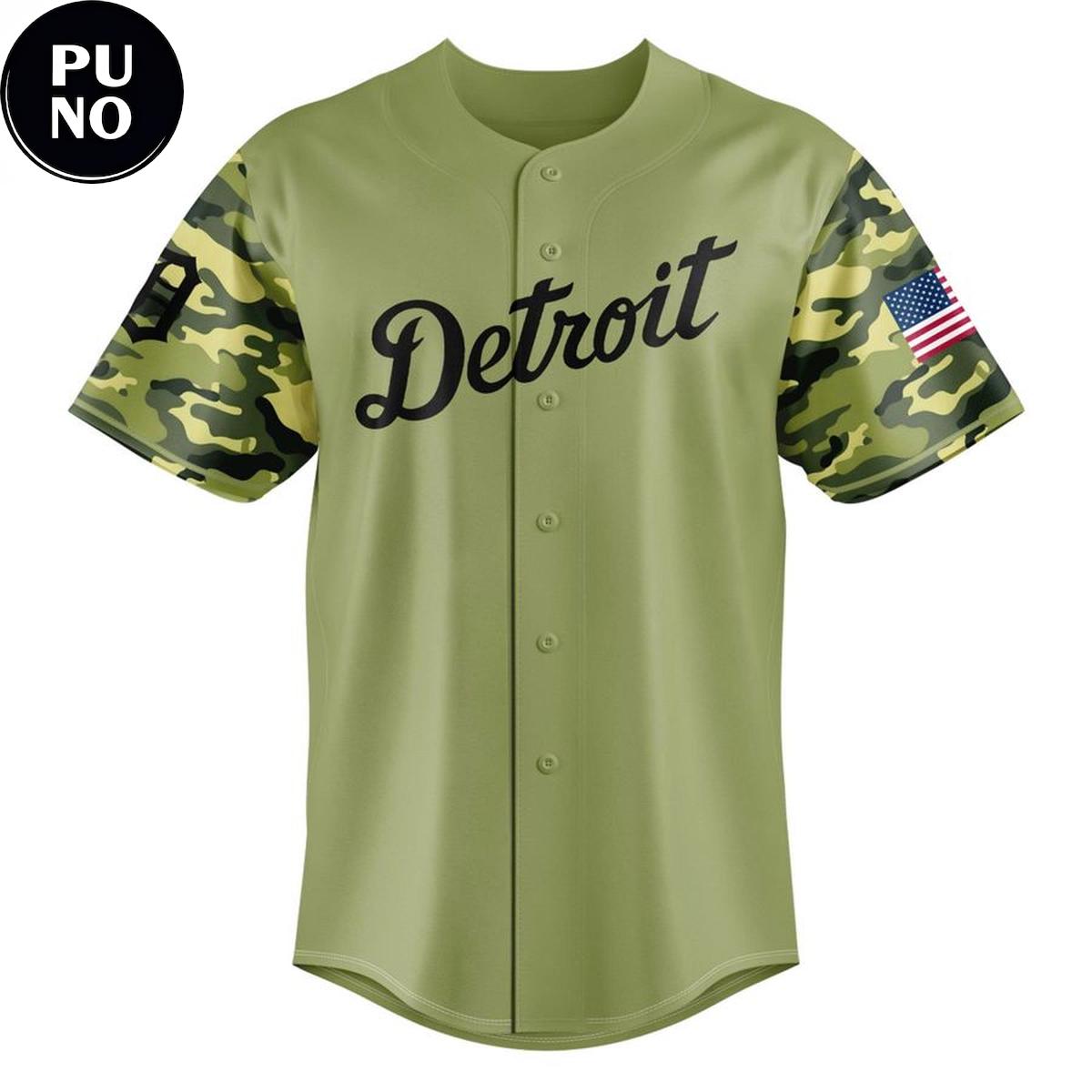 Detroit Tigers x Military Appreciation Night 2026 Personalized Baseball Jersey