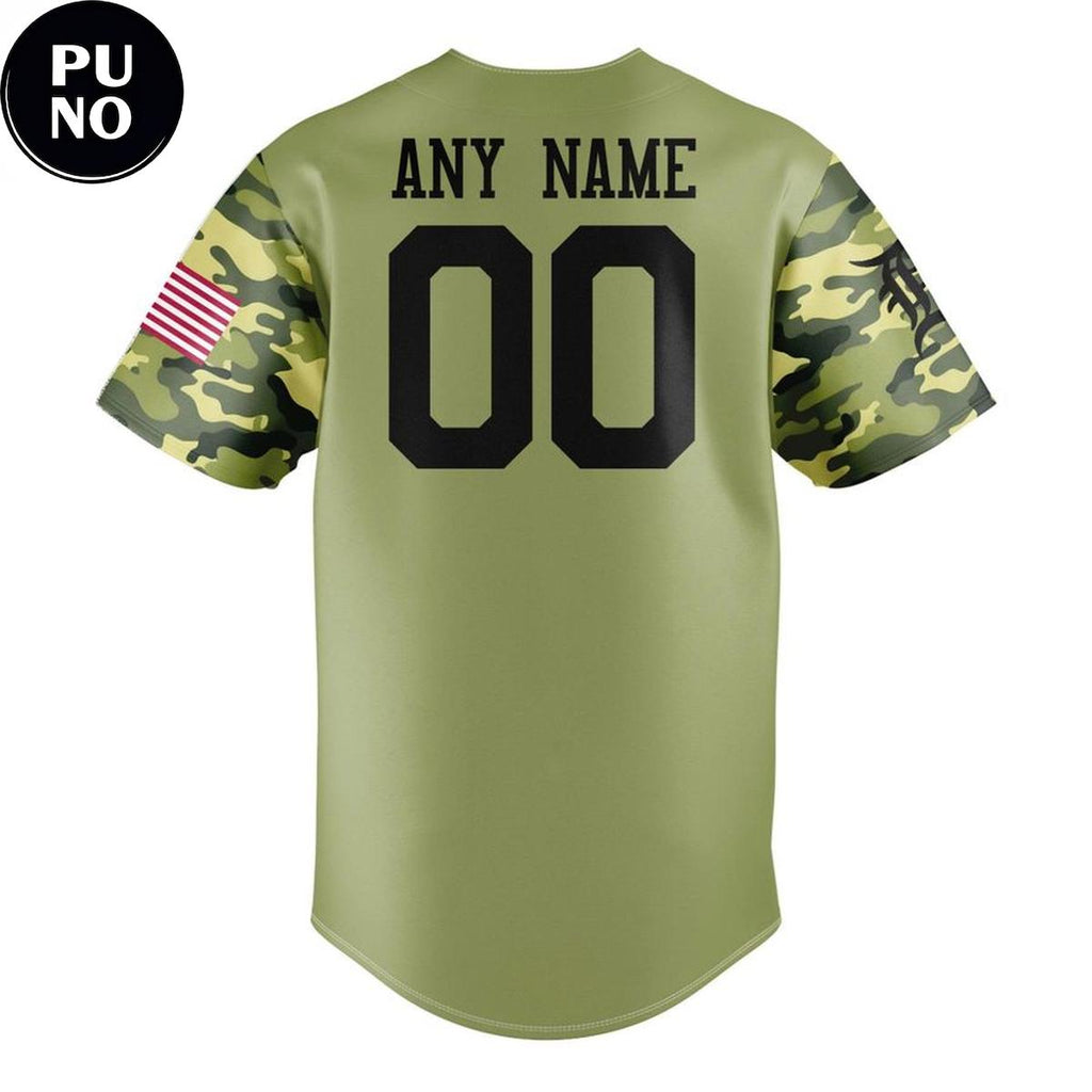 Detroit Tigers x Military Appreciation Night 2026 Personalized Baseball Jersey