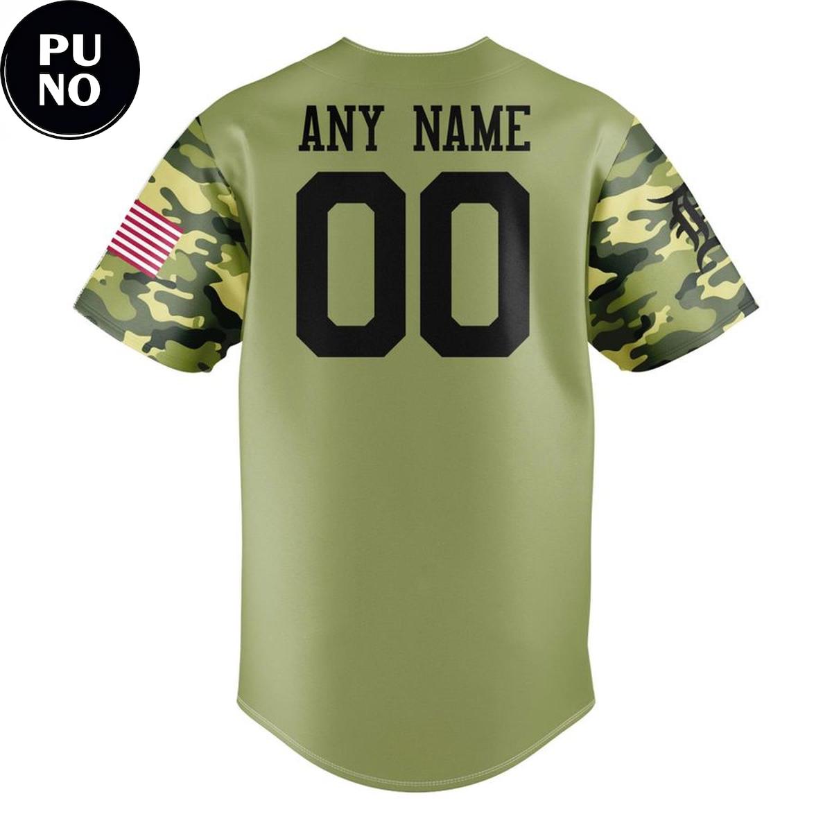 Detroit Tigers x Military Appreciation Night 2026 Personalized Baseball Jersey