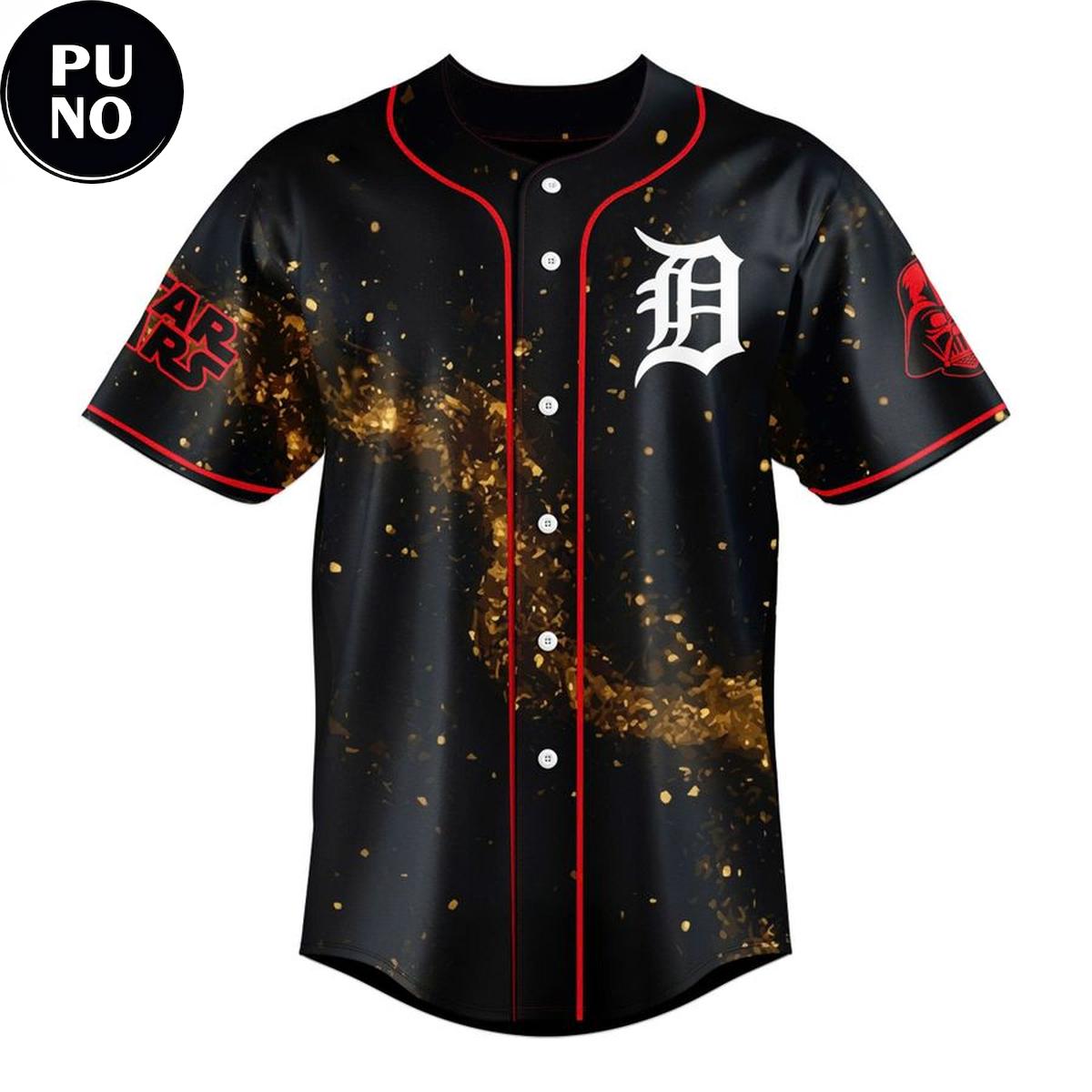 Detroit Tigers x Star War Night 2026 Golden Galaxy Baseball Jersey