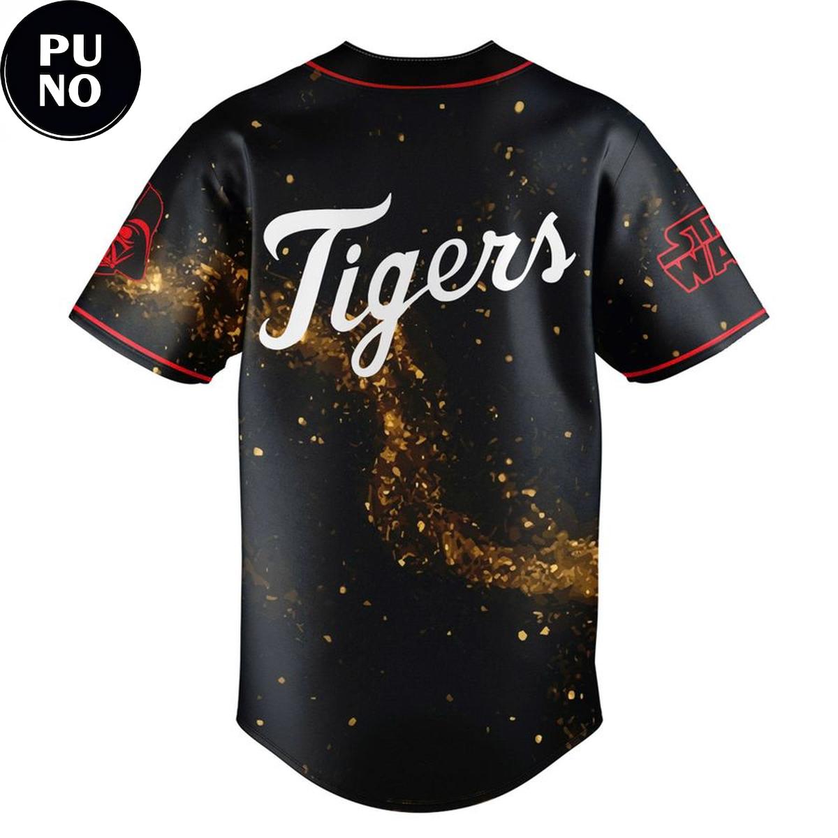 Detroit Tigers x Star War Night 2026 Golden Galaxy Baseball Jersey