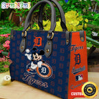 Detroit Tigers Mickey Women Leather Hand Bag
