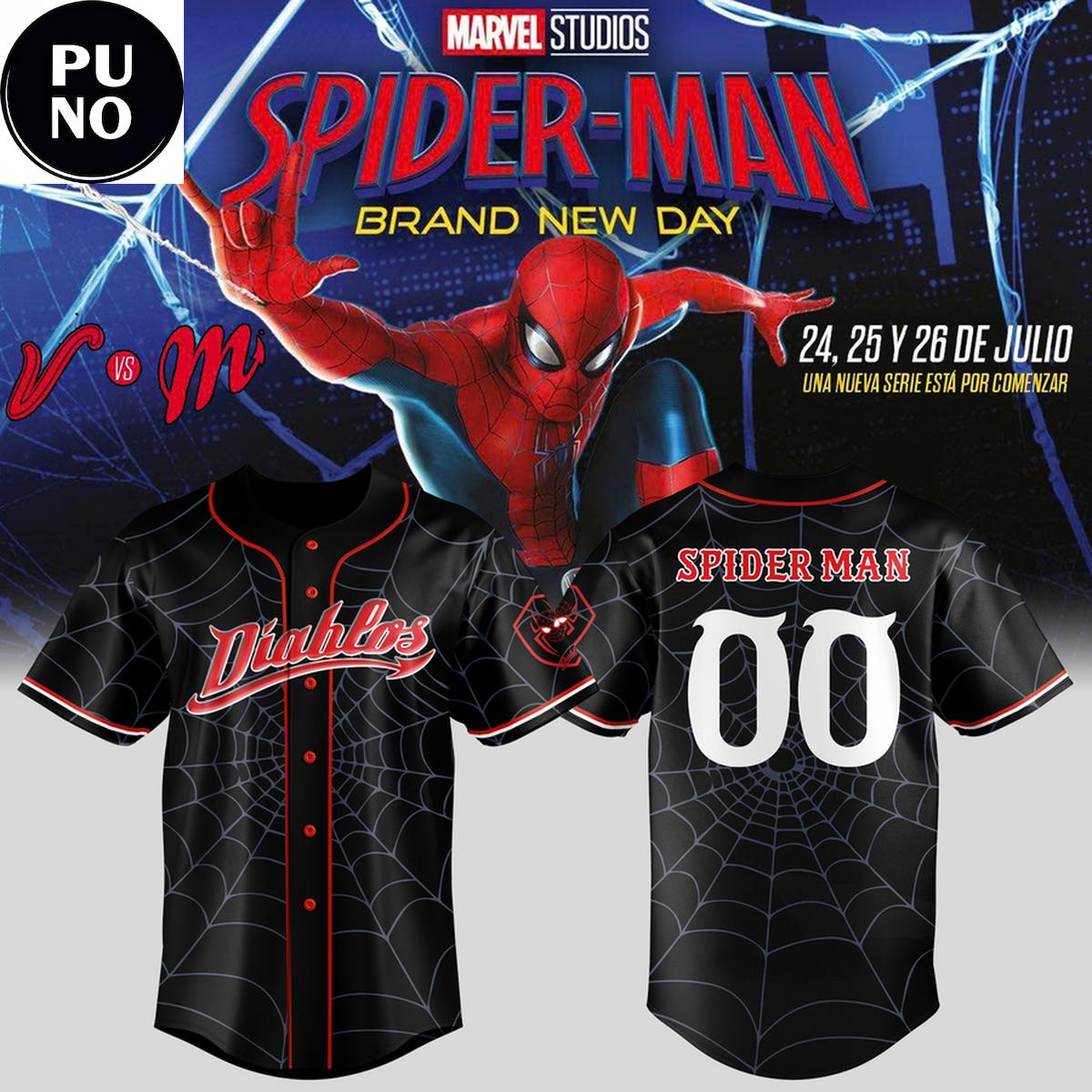 Diablos Rojos Del Mexico x Spider Man 2026 Brand New Day Personalized Baseball Jersey