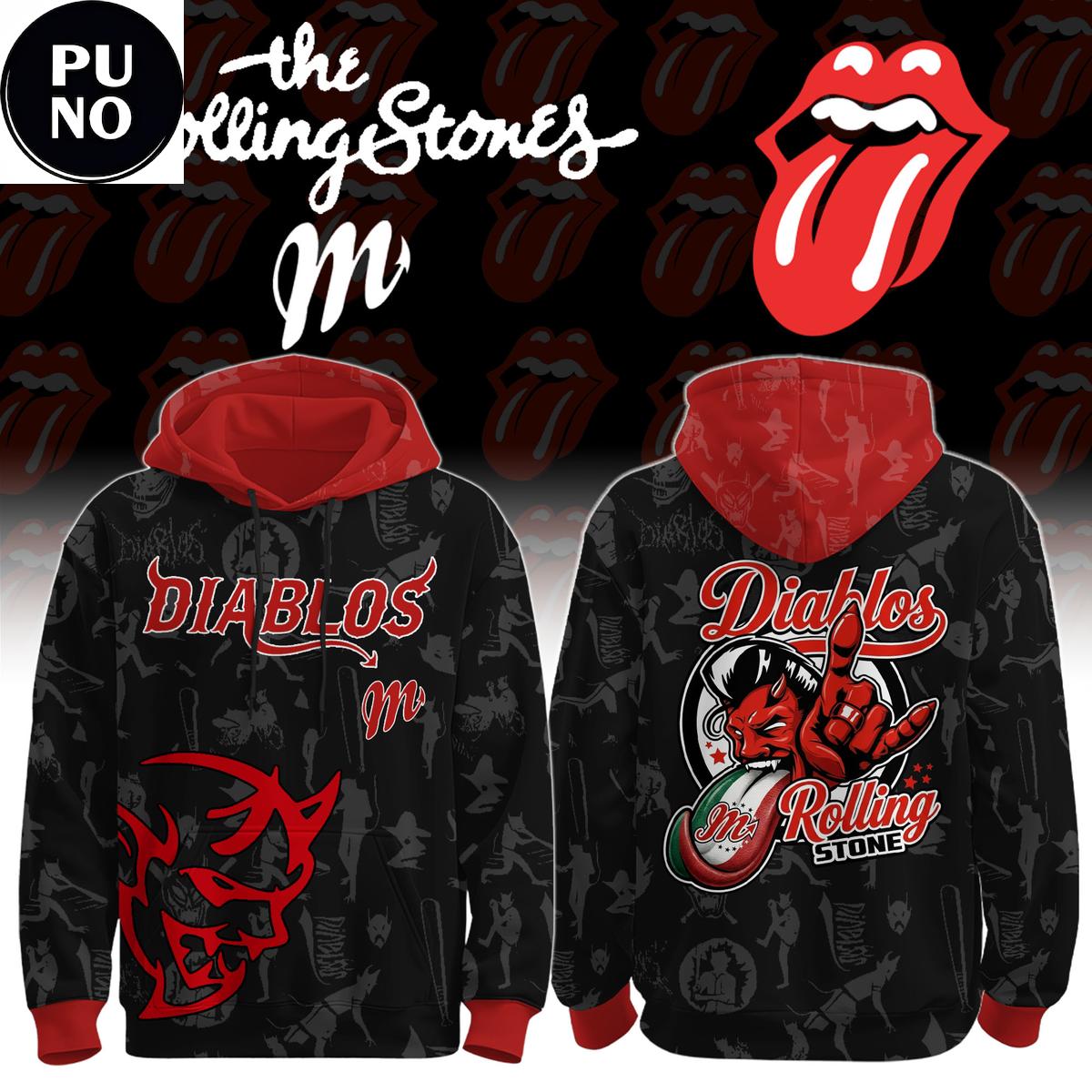 Diablos Rojos del México x The Rolling Stones 2026 Hoodie