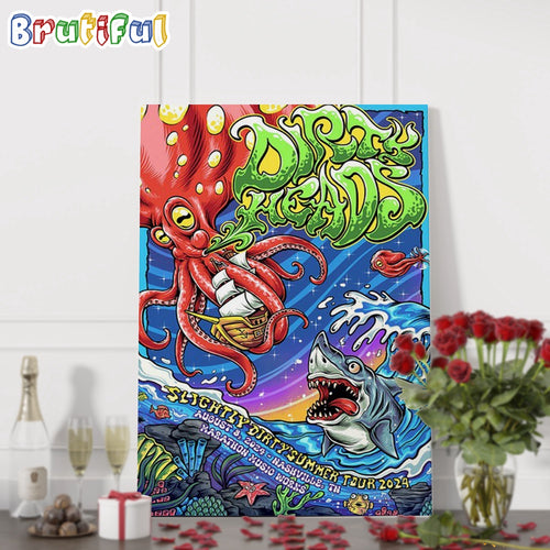 Dirty Heads August 8 2024 Marathon Music Works in Nashville TN Wall Art Poster Canvas