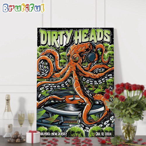 Dirty Heads July 12 2024 Holmdel New Jersey Tour Wall Art Poster Canvas