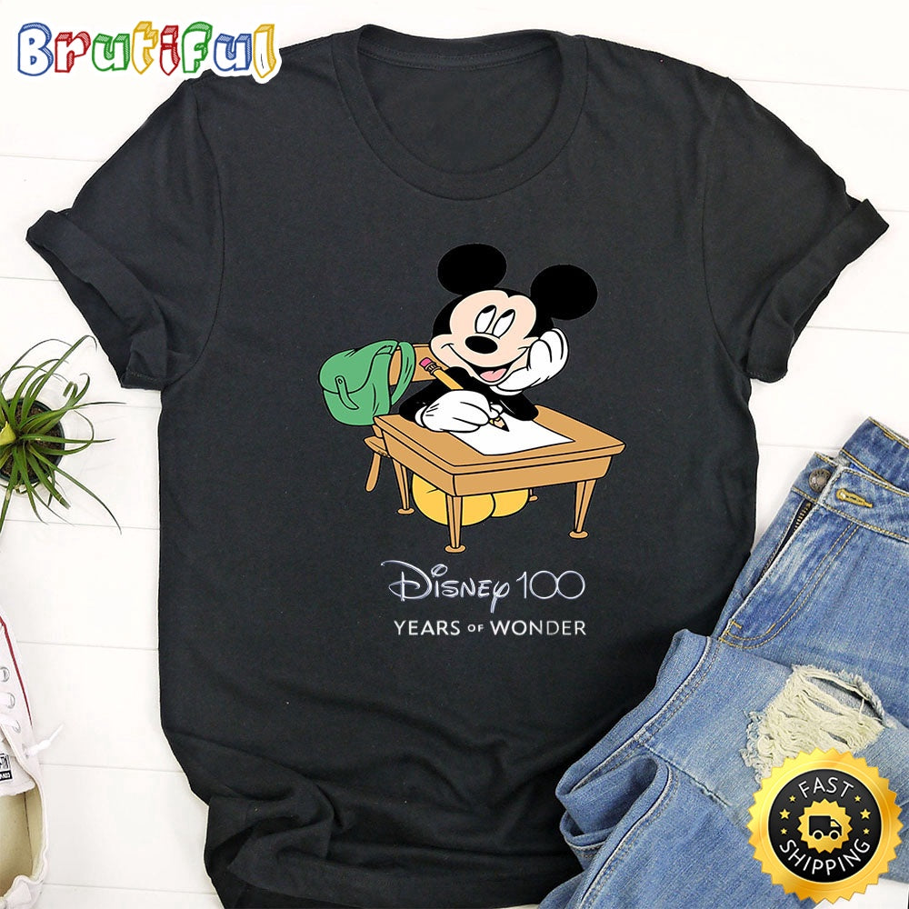 Disney Mickey Back to School T Shirt Mickey Mouse 100 Year Anniversary Unisex Shirt