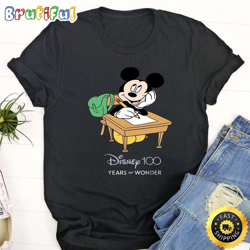Disney Mickey Back to School T Shirt Mickey Mouse 100 Year Anniversary Unisex Shirt