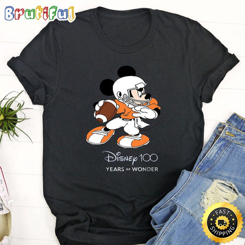 Disney Mickey Football T Shirt Mickey Mouse 100 Year Anniversary Unisex Shirt