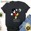 Disney Mickey Soccer T Shirt Mickey Mouse 100 Year Anniversary Unisex Shirt