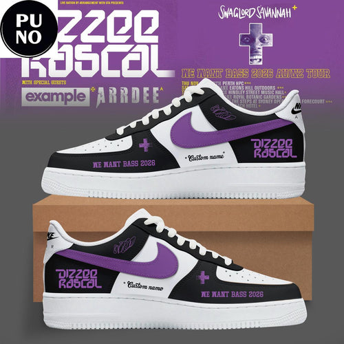 Dizzee Rascal We Want Bass Tour 2026 Custom Name Air Force 1 Shoes
