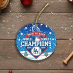 Dodgers Back to Back World Series Champions 2025 Christmas Ornament