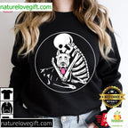 Doberman Dog Mom Skeleton Halloween T-Shirt Lazy Pet Owner