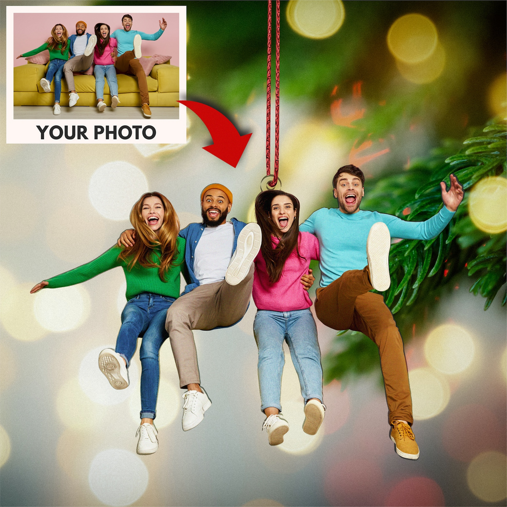 Christmas Ornament Photo Ornament, Personalized Ornament, Custom Family Photo Ornament, Acrylic Picture Ornament, Family Ornaments 2025