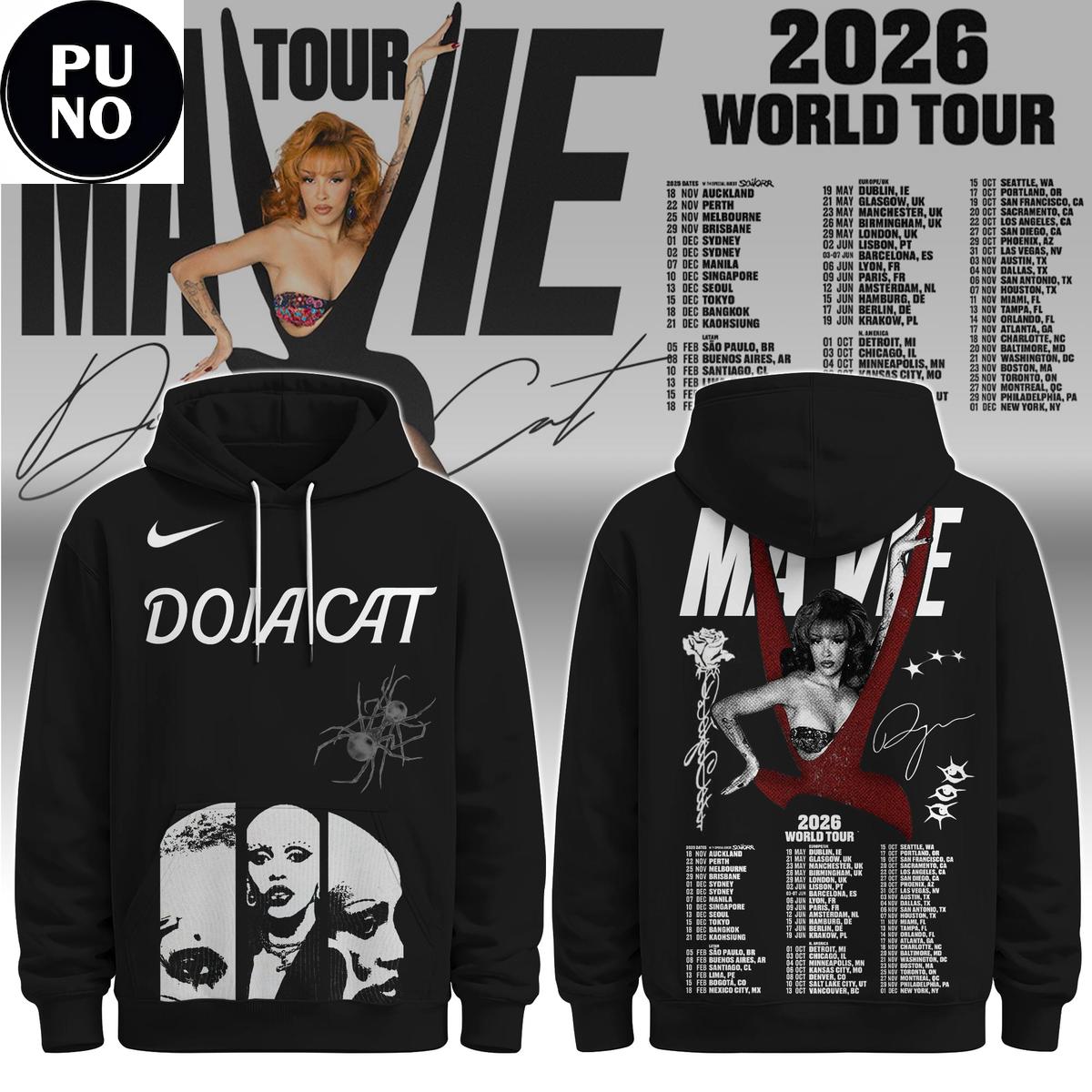 Doja Cat The Ma Vie World Tour 2026 Schedule Hoodie T-Shirt