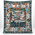 Dolphins 60th Anniversary 1966-2026 Quilt Blanket