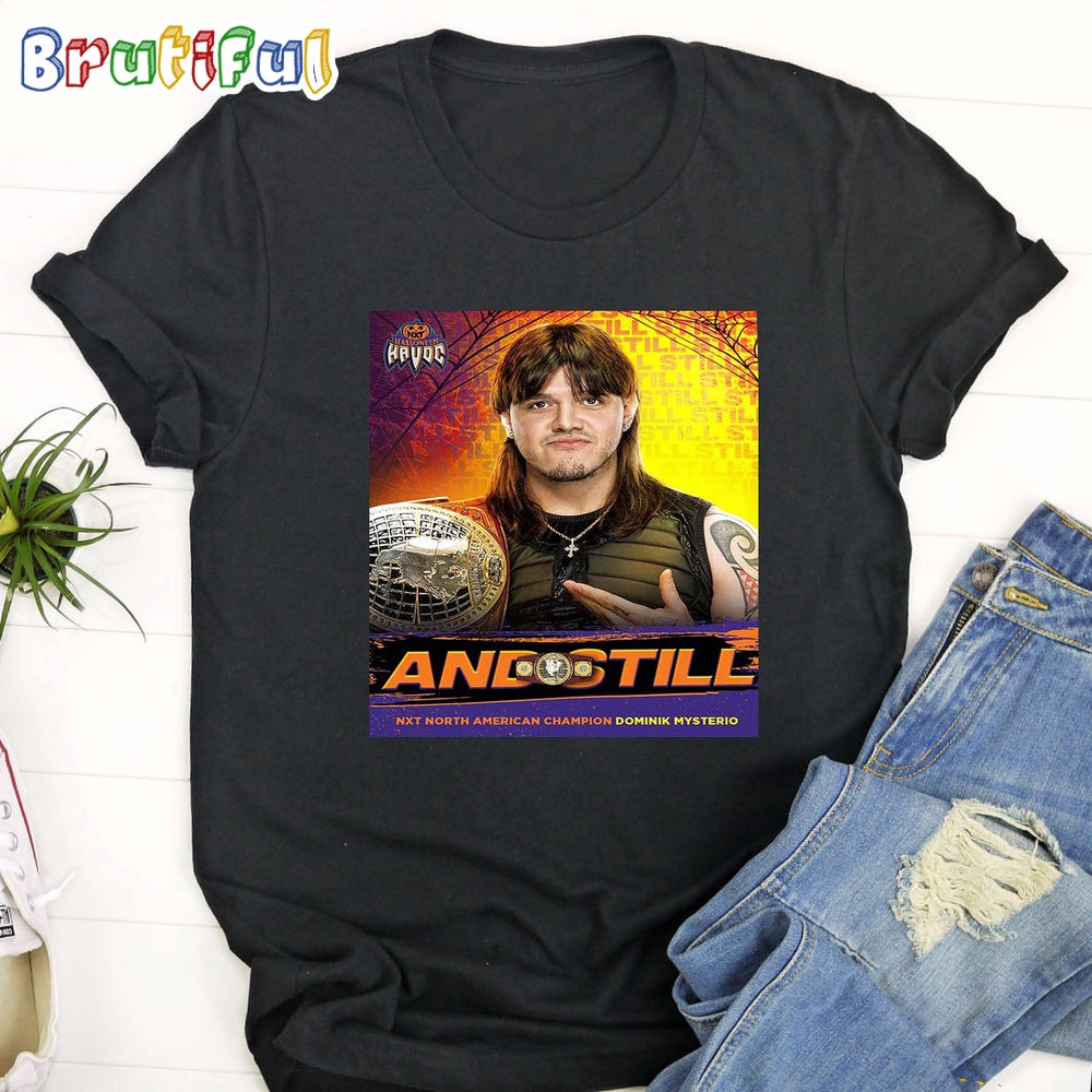 Dominik Mysterio And Still WWE NXT North American Champion At WWE Halloween Havoc T-Shirt