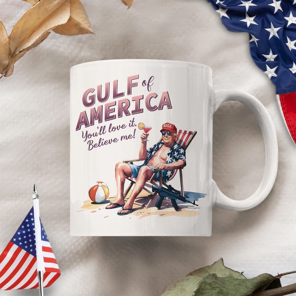 Donald Trump Chilly Gulf of America Ocean White Mug