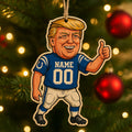Donald Trump Indianapolis Colts 2026 Christmas Wooden Ornament
