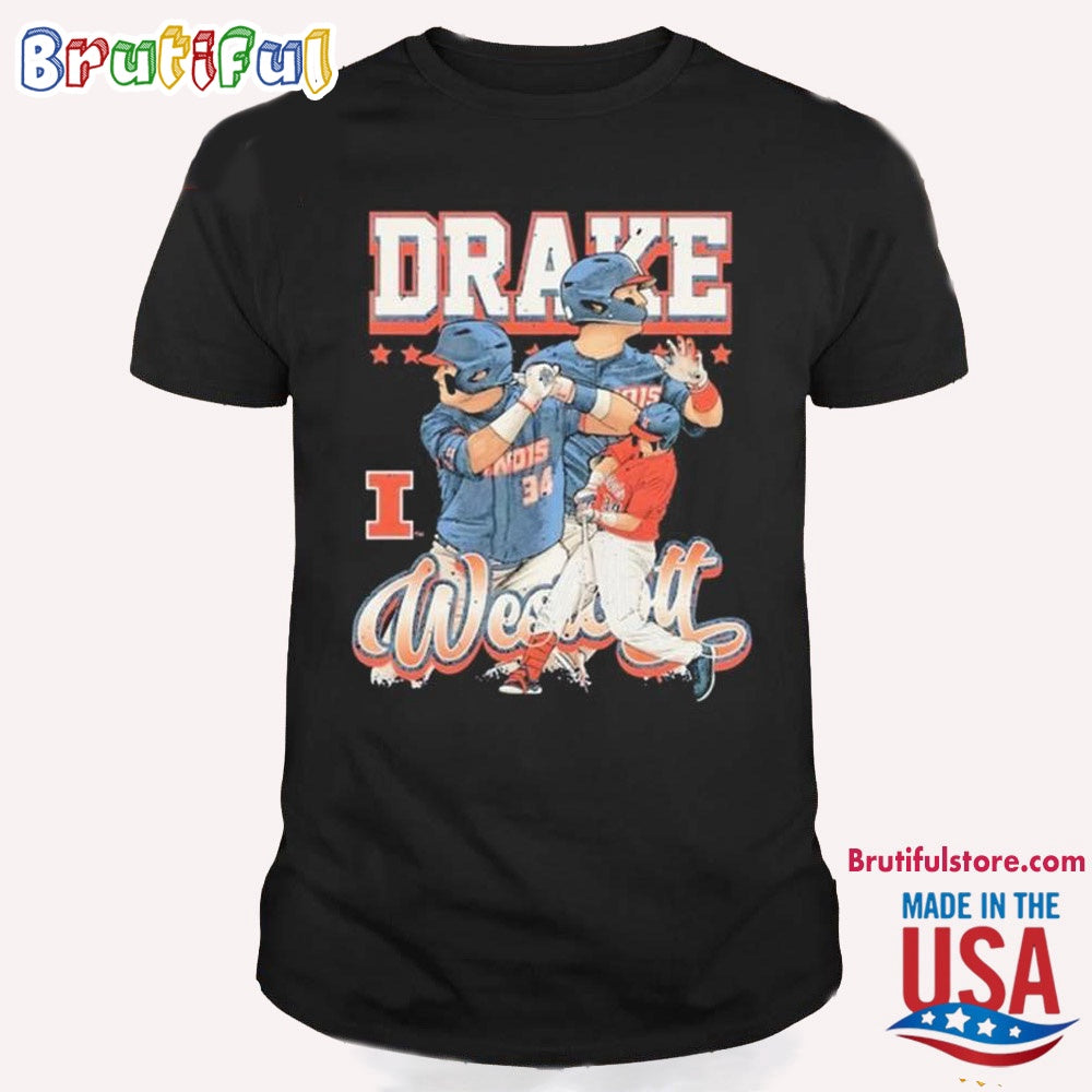 Drake Westcott Illinois Fighting Illini Player Collage 2024 T Shirt