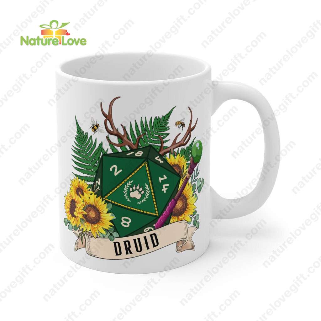 Druid Forest Dice Mug DnD Dungeons and Dragons Gift
