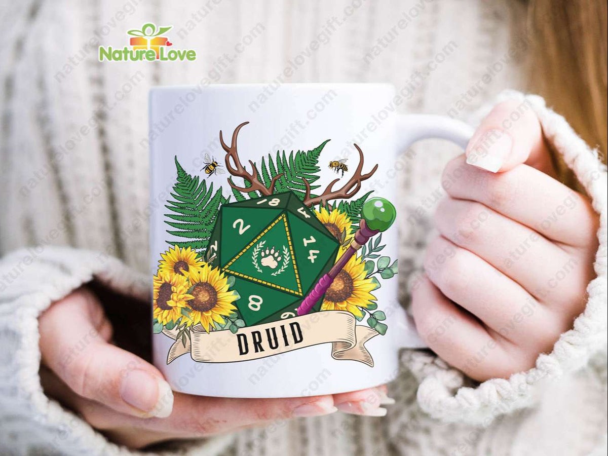 Druid Forest Dice Mug DnD Dungeons and Dragons Gift