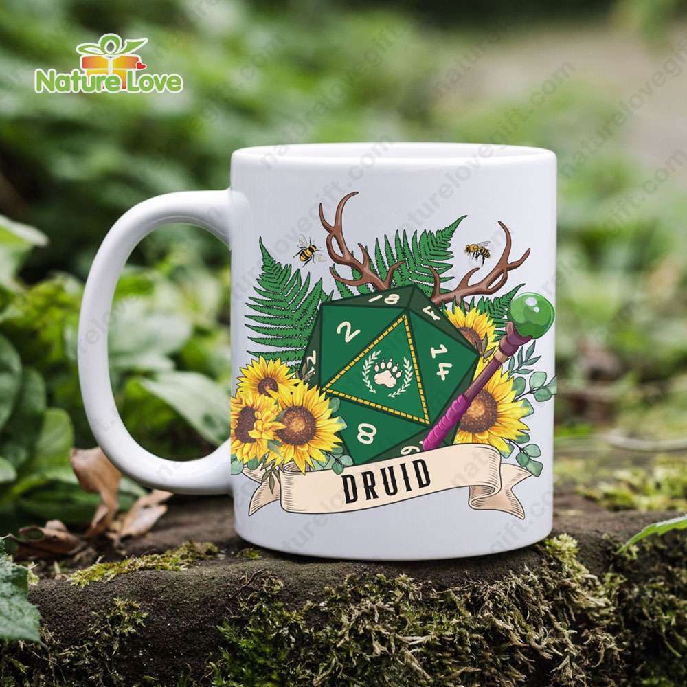 Druid Forest Dice Mug DnD Dungeons and Dragons Gift