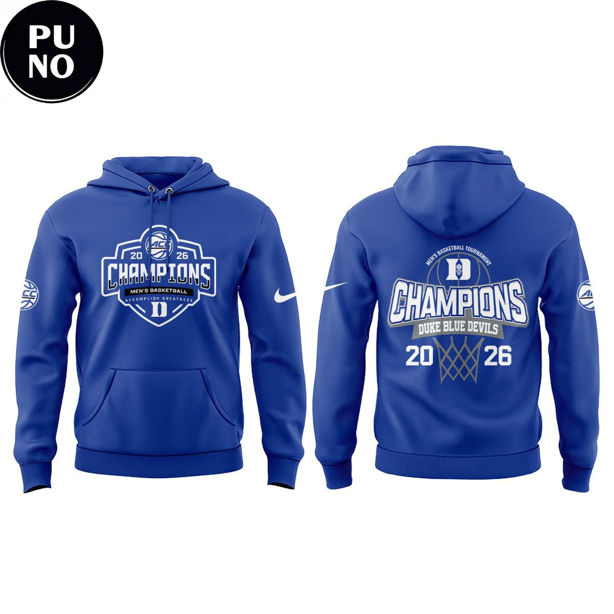 Duke Blue Devils 2026 ACC Men’s Basketball Tournament Champions Hoodie T-Shirt