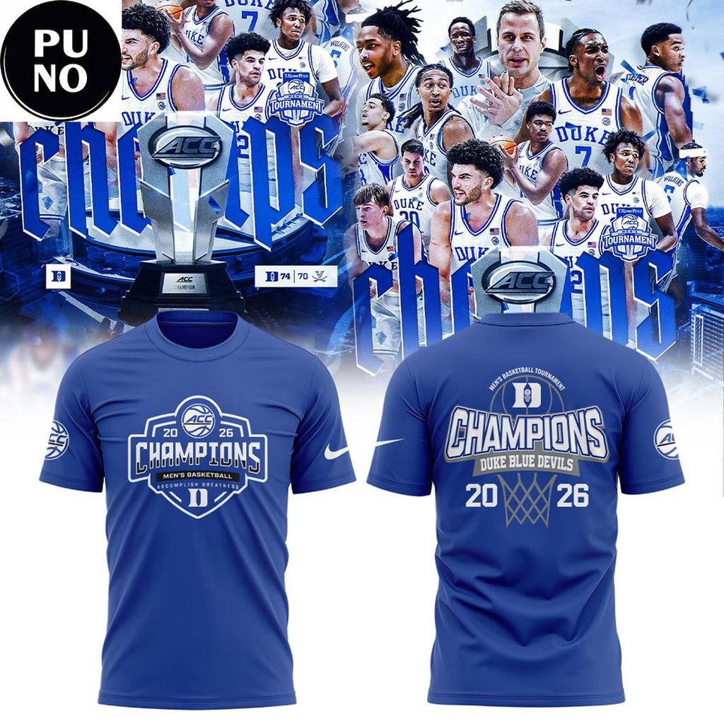 Duke Blue Devils 2026 ACC Men’s Basketball Tournament Champions Hoodie T-Shirt