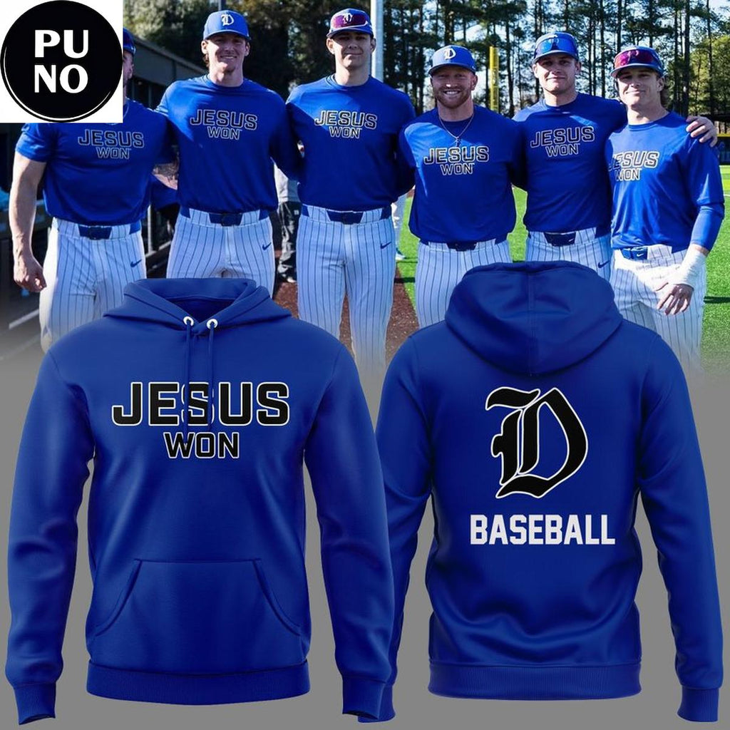 Duke Blue Devils Baseball 2026 Jesus Won Game 1 On Deck Hoodie Shirt