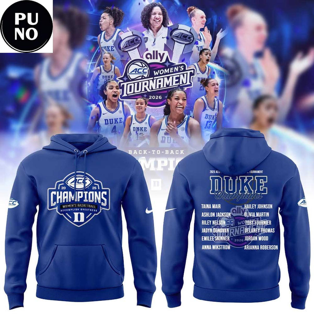 Duke Blue Devils Women’s Basketball 2026 ACC Women’s Tournament Championship Hoodie T-Shirt