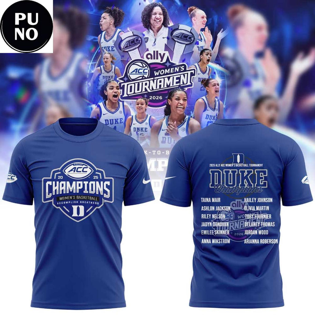 Duke Blue Devils Women’s Basketball 2026 ACC Women’s Tournament Championship Hoodie T-Shirt