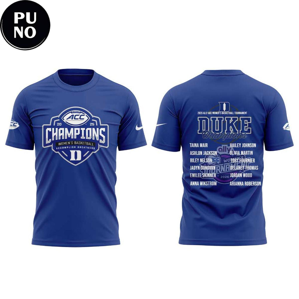 Duke Blue Devils Women’s Basketball 2026 ACC Women’s Tournament Championship Hoodie T-Shirt