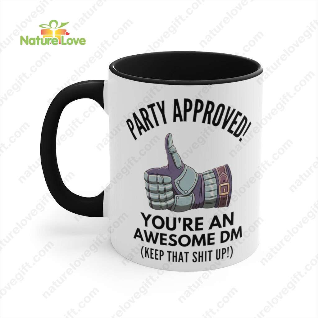 Party Approved Dungeon Master Mug DnD Dungeons and Dragons Gift