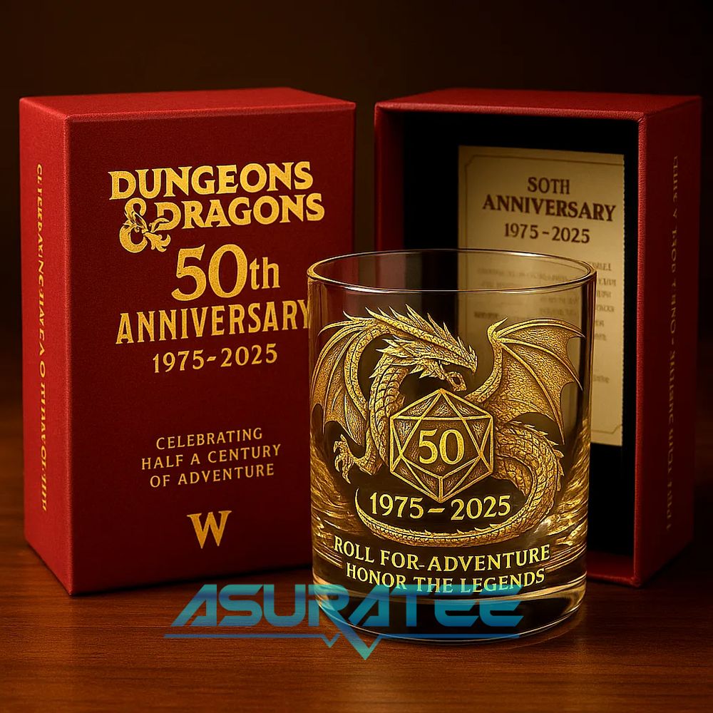 Dungeons & Dragons 50th Anniversary Commemorative Whiskey Glass