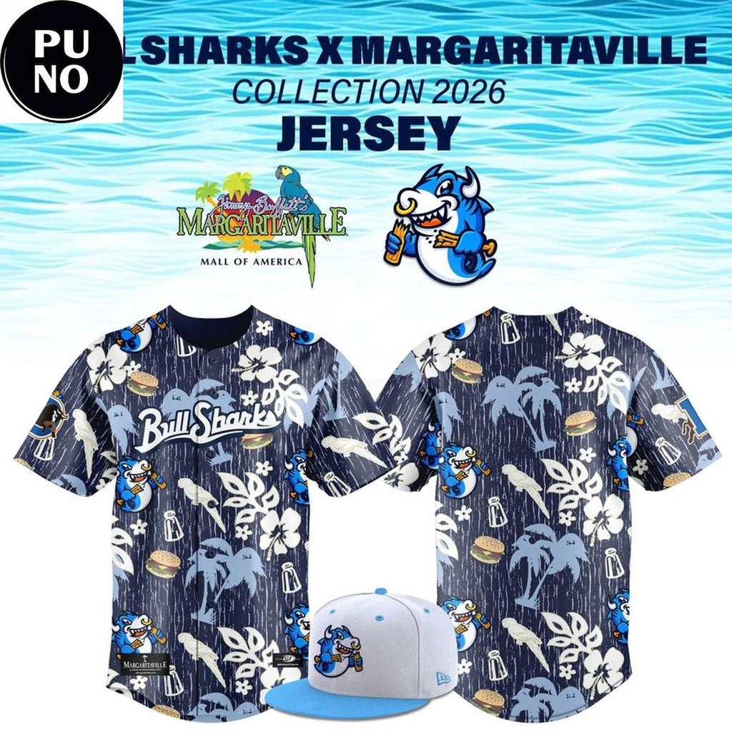 Durham Bulls 2026 Bull Sharks x Margaritaville Personalized Baseball Jersey